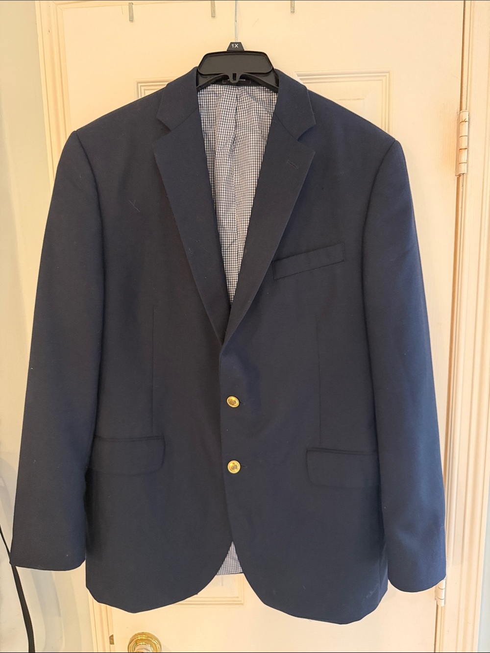 Stafford Navy Blazer with Gold Buttons